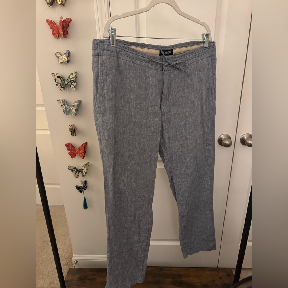 MENS JOS. A BANK LINEN PANTS